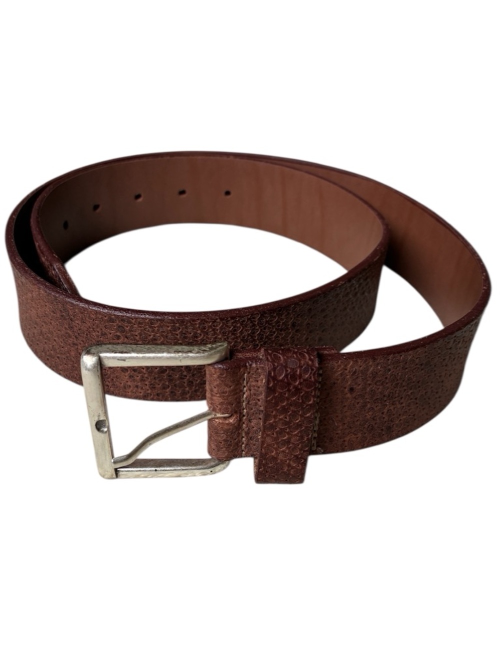 Bench Craft Men’s Brown Leather Textured Belt Size 34 Made in Canada 🇨🇦